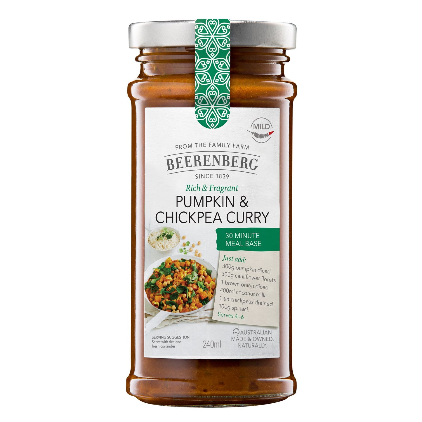 Beerenberg Pumpkin and Chickpea 30 Minute Meal Base