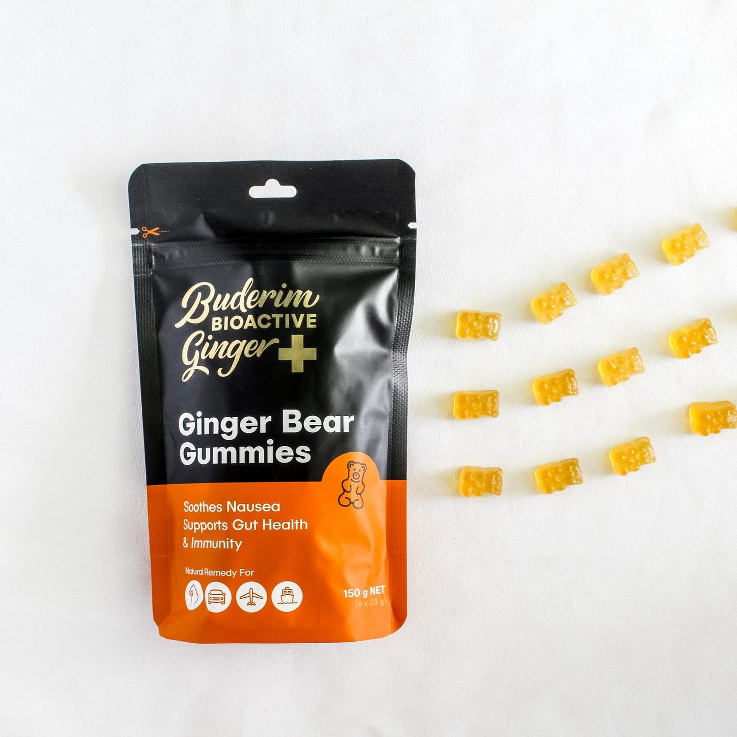 Buderim Ginger Bioactive Ginger+ Gummie Bears 150g