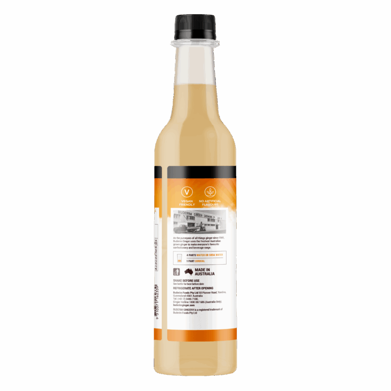 Buderim Ginger Cordial No Sugar Ginger Refresher