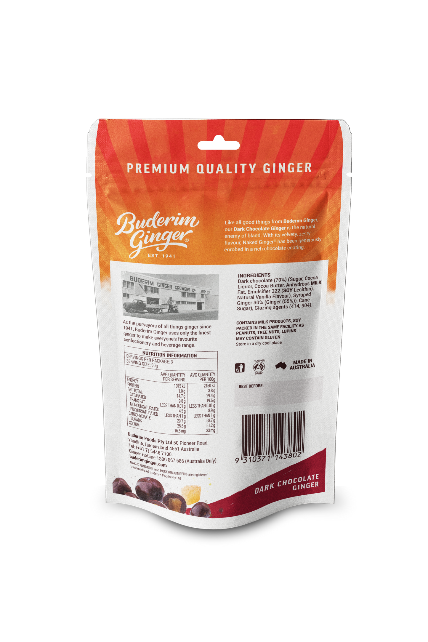Buderim Ginger Dark Chocolate Ginger