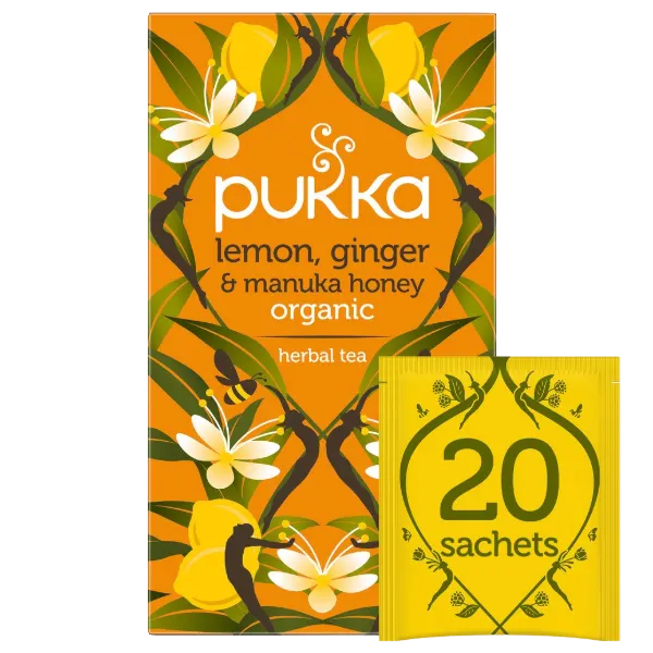 Pukka Lemon Ginger & Manuka Honey - 20 tea bags