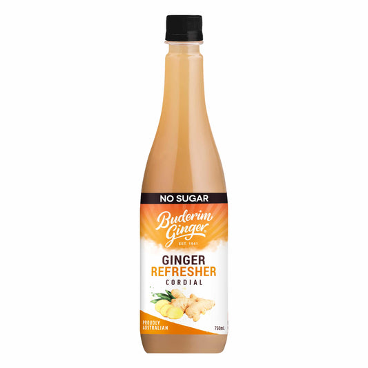 Buderim Ginger Cordial No Sugar Ginger Refresher